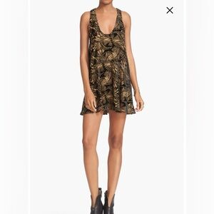 Free People Ellie Burnout Velvet Mini Dress